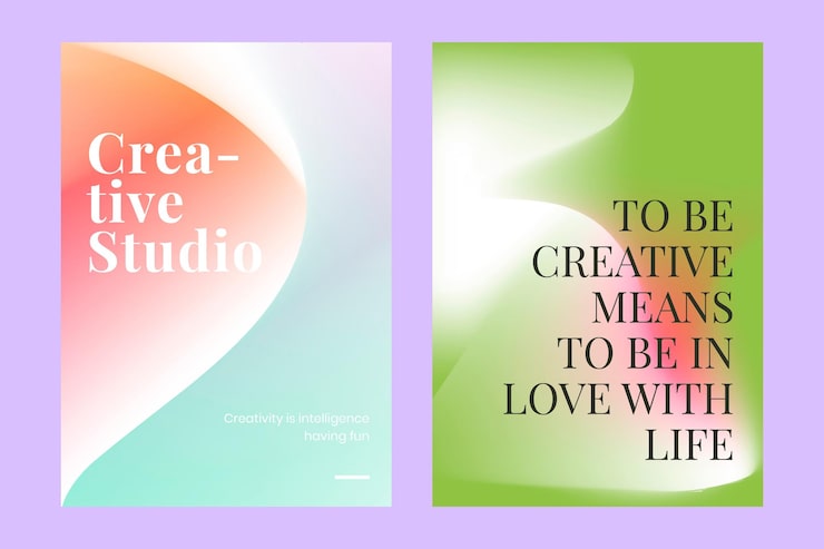 Gratis PSD mesh gradient mal samling psd for plakat