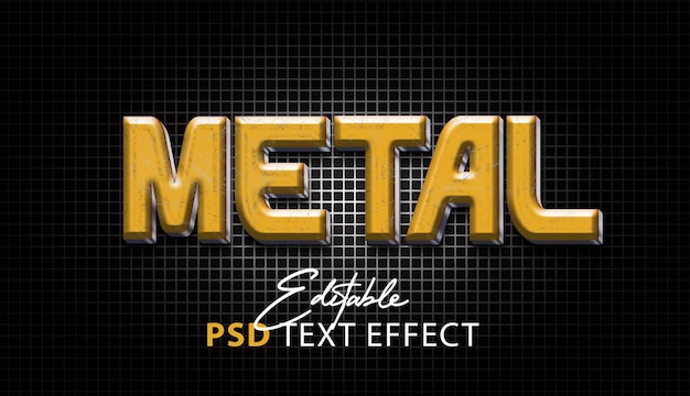 Gratis PSD metall psd tekst effekt