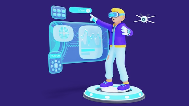 Gratis PSD metaverse-baggrunde