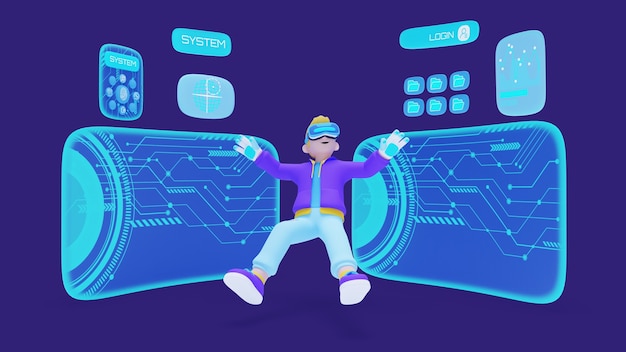 Gratis PSD metaverse-baggrunde
