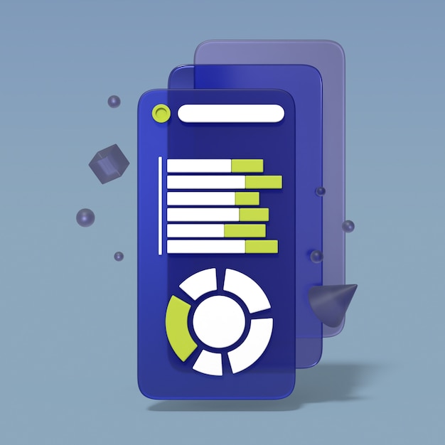 Gratis PSD mobil analyse interface visualisering