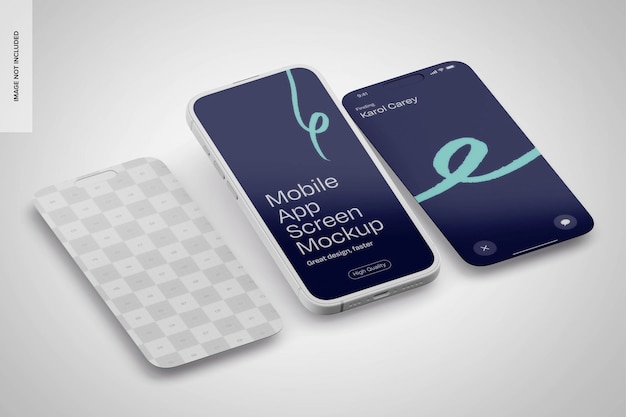 Gratis PSD mobile app screen mockup