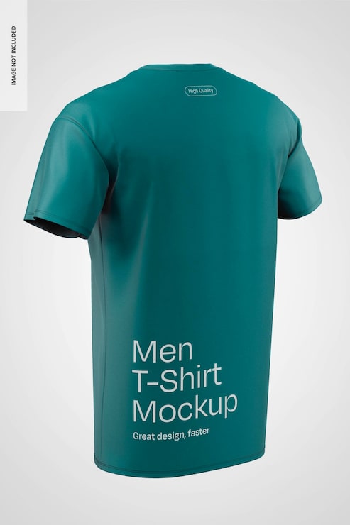 Gratis PSD mockup af t-shirt til mænd, bagfra