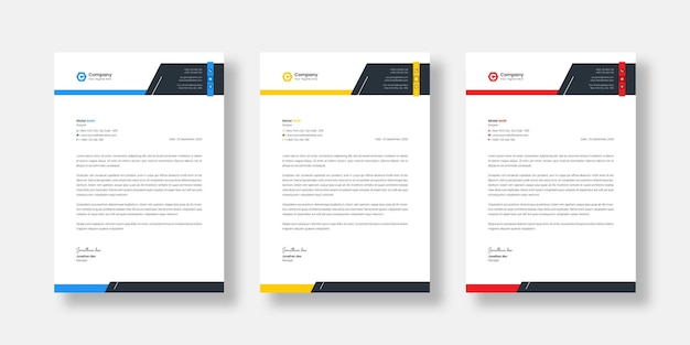 Gratis PSD moderne brevhodemal for forretninger