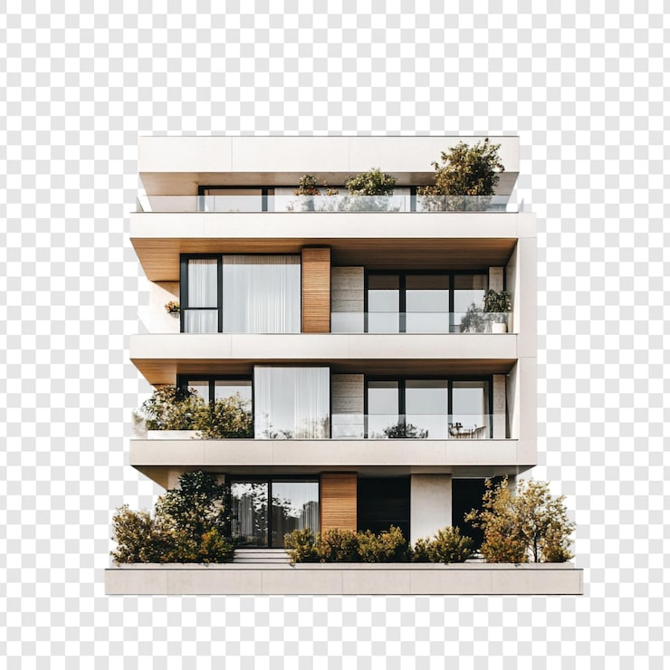Gratis PSD moderne lejlighedsbygning design samtidig arkitektur