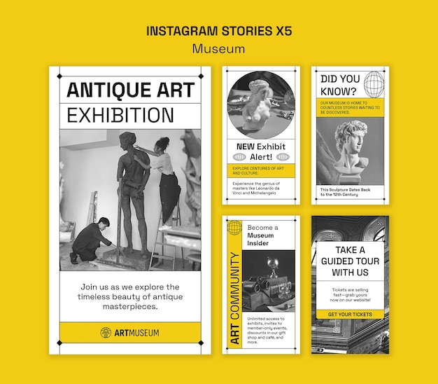 Gratis PSD museum template design