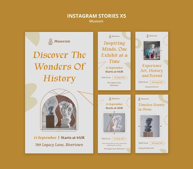 Gratis PSD museum template design
