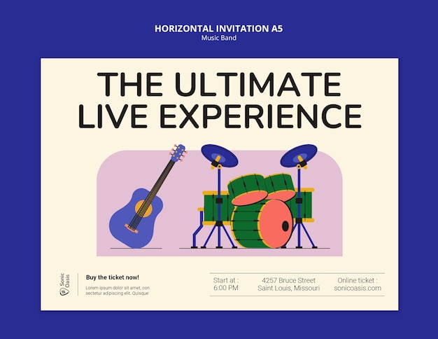 Gratis PSD musikband mall design