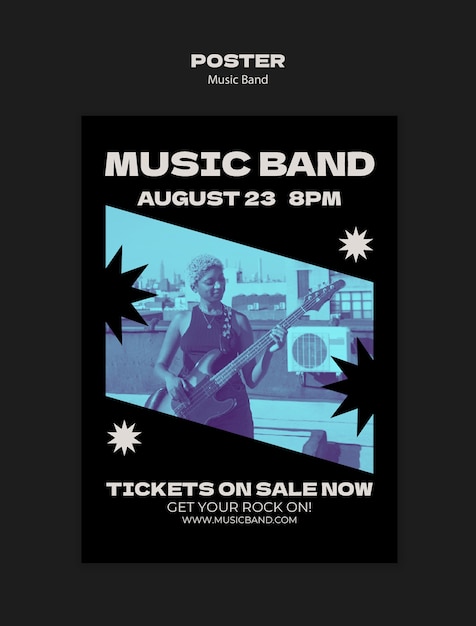 Gratis PSD musikband mall design