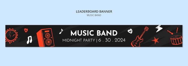 Gratis PSD musikband mall design