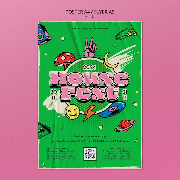 Gratis PSD musikdesign skabelon