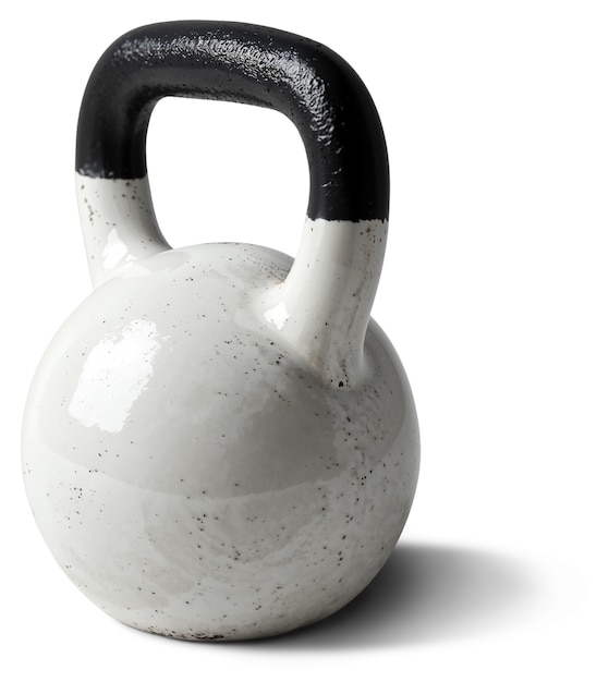 Gratis PSD nærbilde av hvit kettlebell