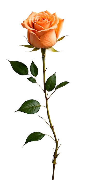 Gratis PSD nærbilde av rose isolert