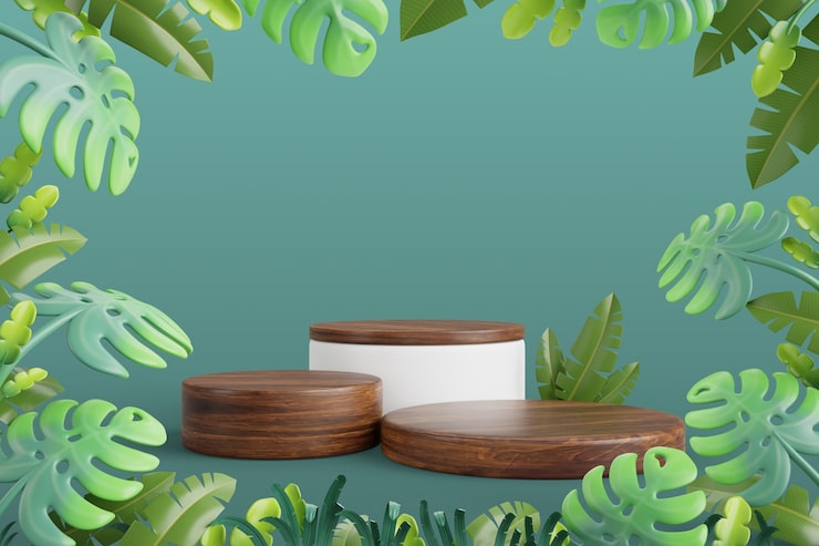 Gratis PSD natur-salgs-podiumbakgrunn