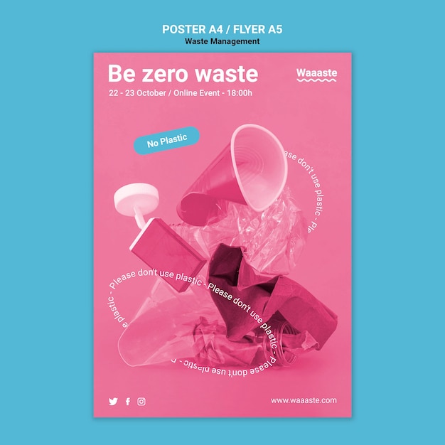 Gratis PSD null plastavfall flyermale