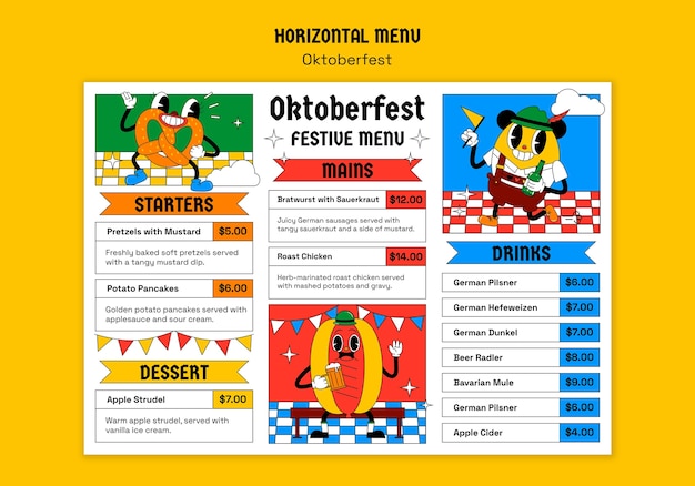 Gratis PSD oktoberfest-feiringsmal