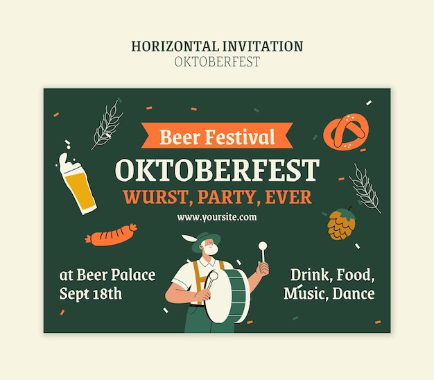 Gratis PSD oktoberfest mall design