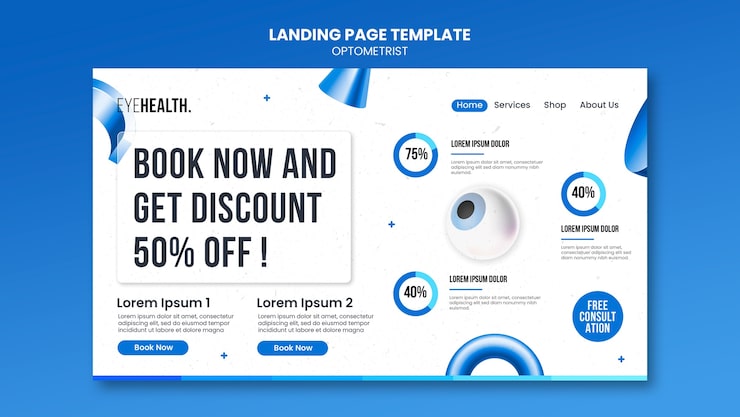 Gratis PSD optometrist skabelondesign