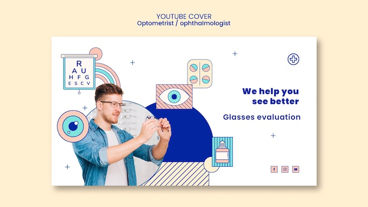 Gratis PSD optometrist skabelondesign