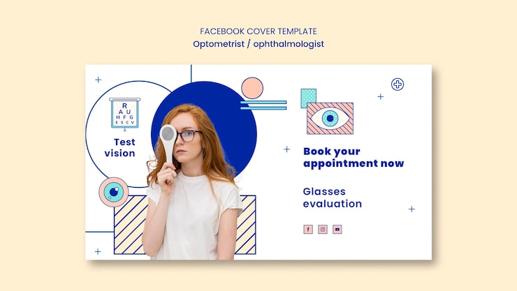 Gratis PSD optometrist skabelondesign