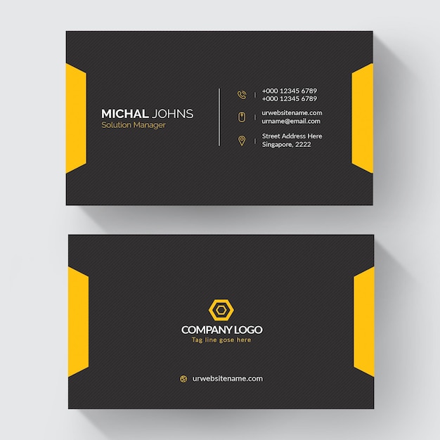 Gratis PSD orange form visitkort