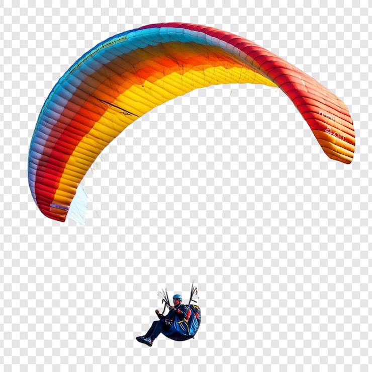 Gratis PSD paragliding eventyr en fargerik flytur