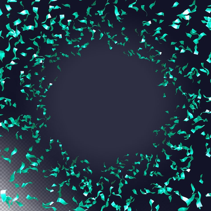 Gratis PSD paste confetti til dekorationer isoleret 3d render