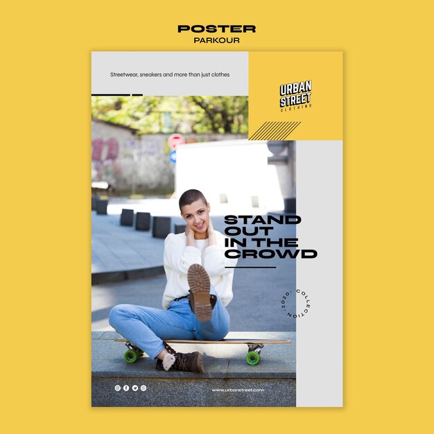 Gratis PSD plakat skabelon for urban mode