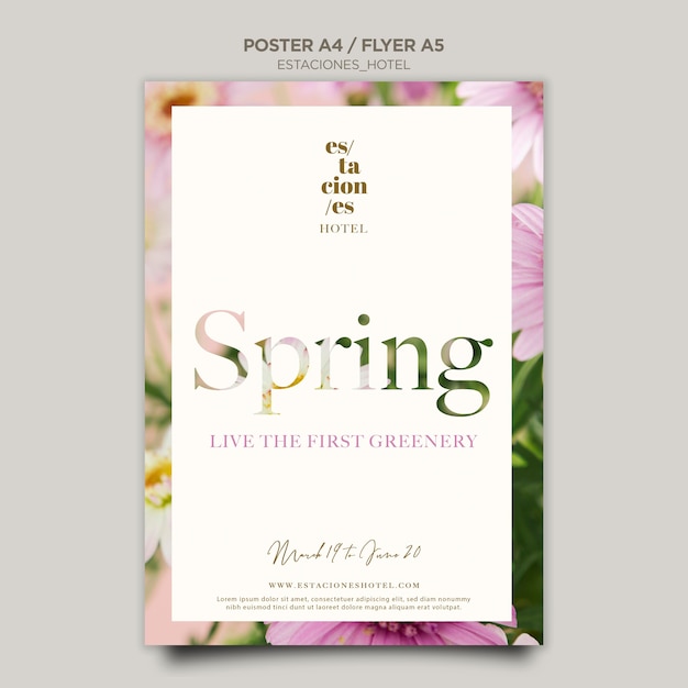 Gratis PSD plakatmal for hotellvirksomhet