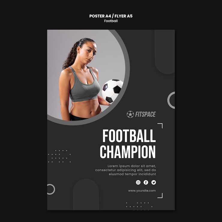 Gratis PSD plakatskabelon til fodboldannonce