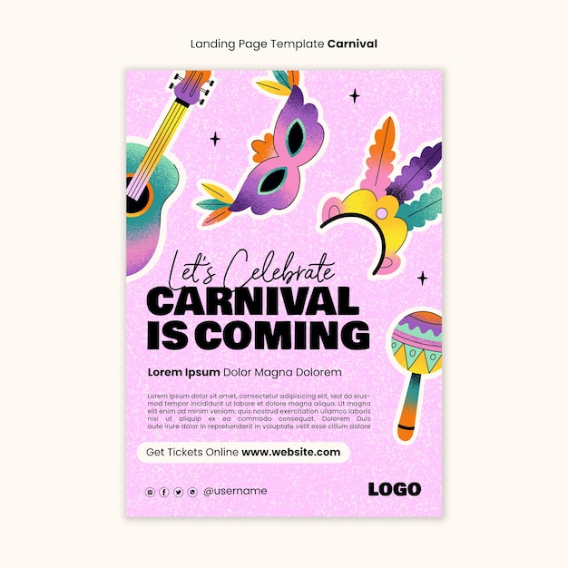 Gratis PSD poster mal for karnevalsunderholdning