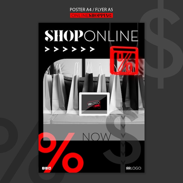 Gratis PSD posterskabelon for online modehandel