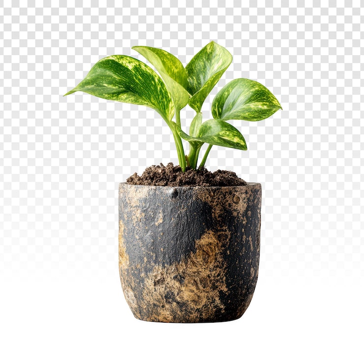 Gratis PSD pothos plante i potte med gennemsigtig baggrund