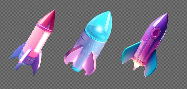 Gratis PSD psd 3d-render raketikoner