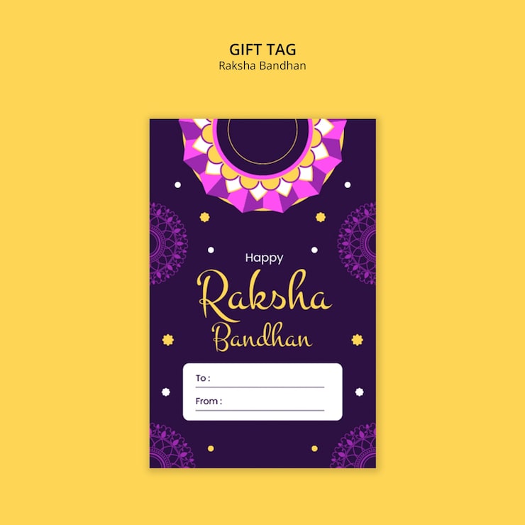 Gratis PSD raksha bandhan skabelondesign