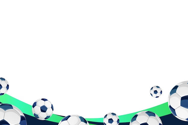 Gratis PSD ramdesign med fotbollar