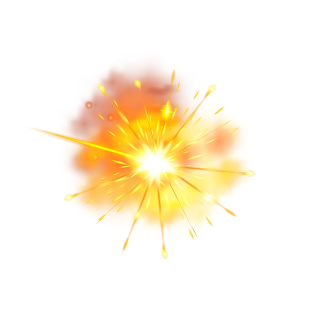 Gratis PSD realistisk brandexplosion isolerad
