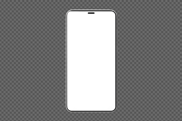 Gratis PSD realistisk frontvisning af blank smartphone psd mockup