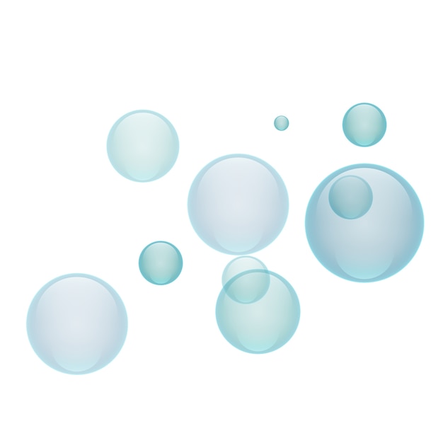 Gratis PSD realistiske bobler isolert