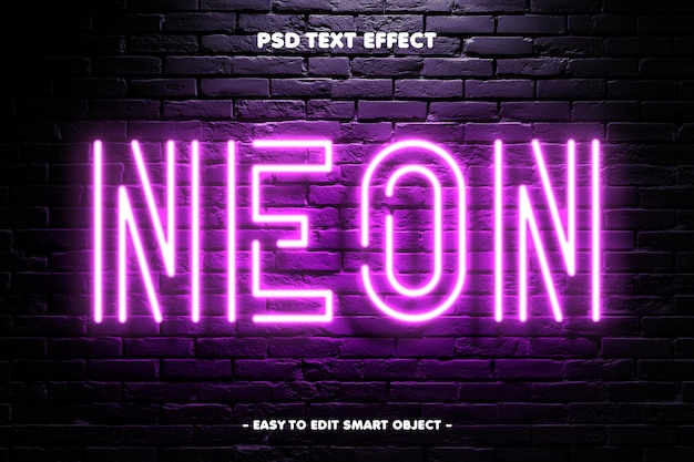 Gratis PSD redigerbar neontexteffekt