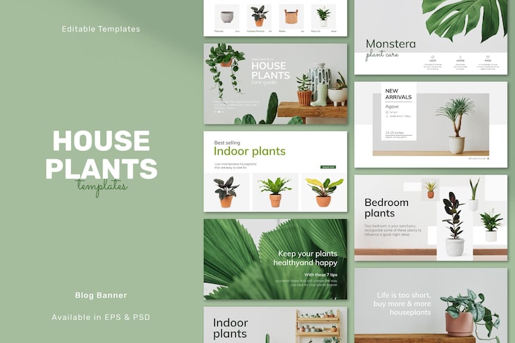 Gratis PSD redigerbare psd-skabeloner til blomsterhandlere til sociale medier