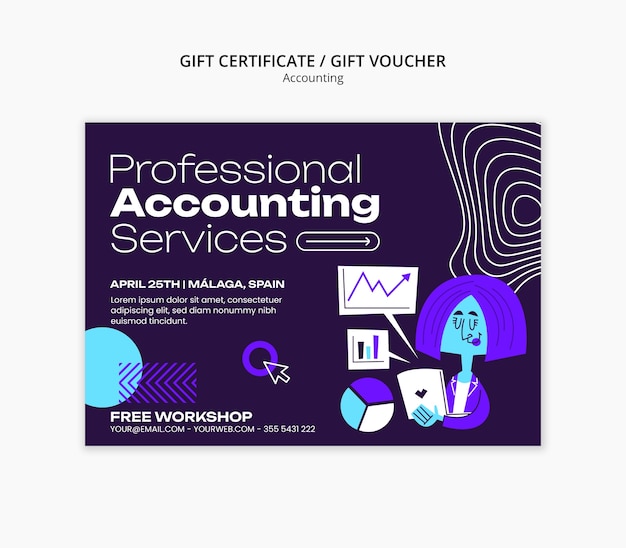 Gratis PSD regnskapsmaldesign