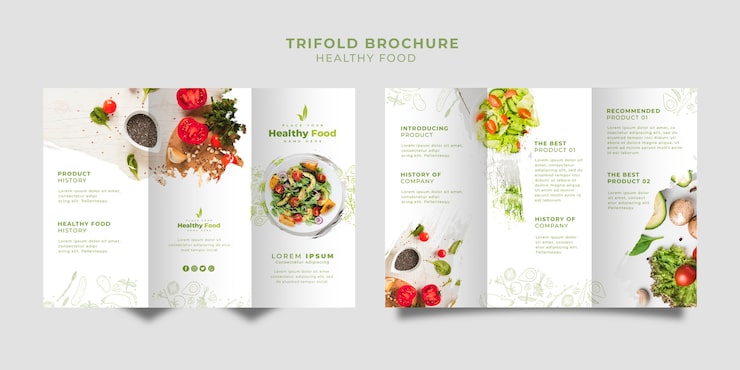 Gratis PSD restaurant trifold brochure skabelon sæt