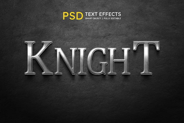 Gratis PSD riddar text stileffekt
