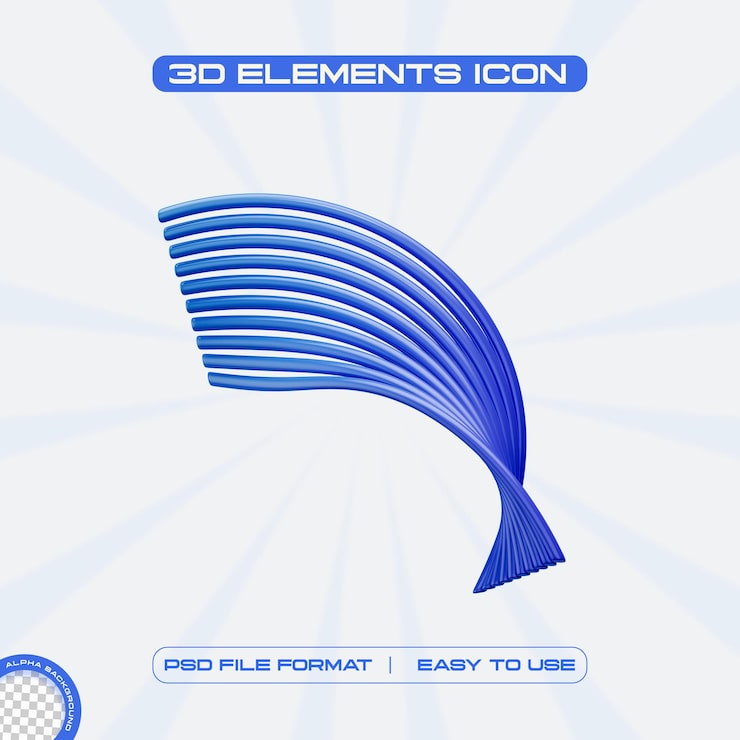 Gratis PSD ring abstrakt form 3d-gengivelsesillustration