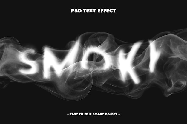 Gratis PSD røget røg teksteffekt
