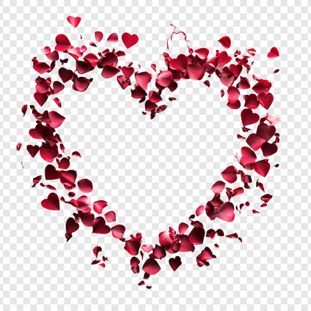 Gratis PSD romantiske hjerteformede roseblader