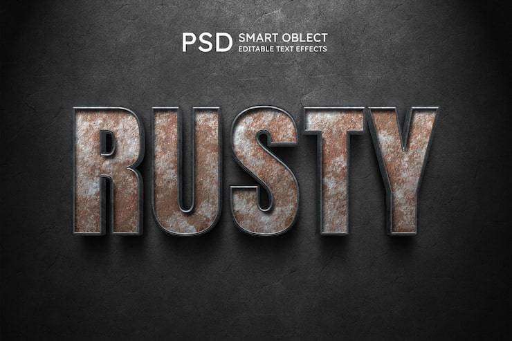 Gratis PSD rusten teksteffekt