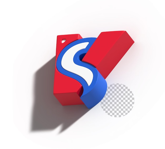 Gratis PSD salg 3d-rendering transparent psd font design