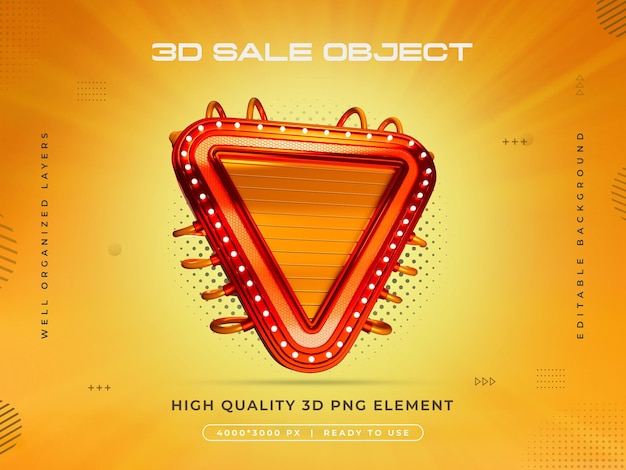 Gratis PSD salgsobjekt 3d-rendering isoleret